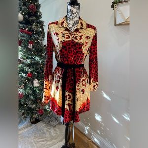 Guess sexy satin shirt dress